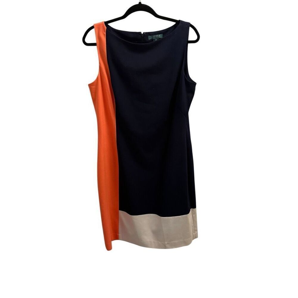 Lauren Ralph Lauren color block shift dress size 14